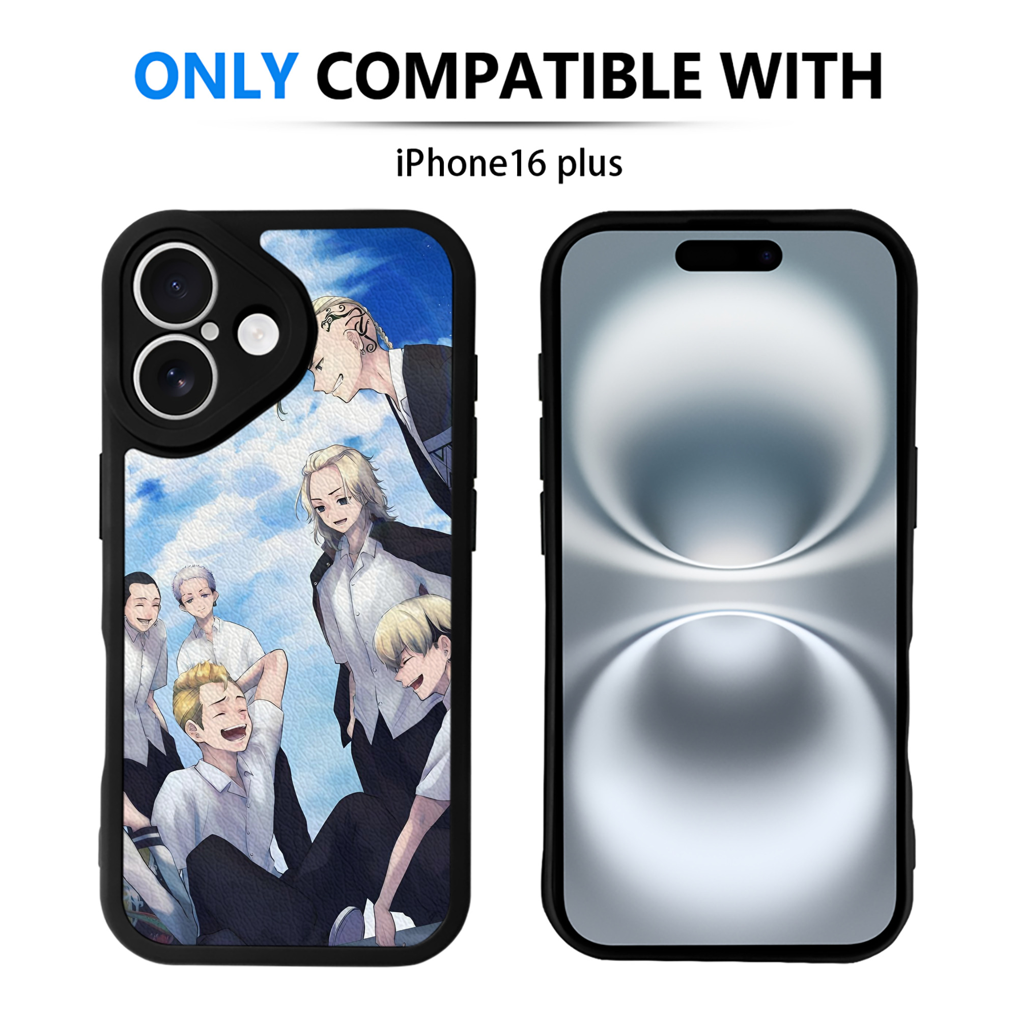 （画像用） 東京リベンジャーズ Tokyo Revengers 【iPhone 16シリーズ対応】シリコンスマホケース（レザー調） 材質：シリコン